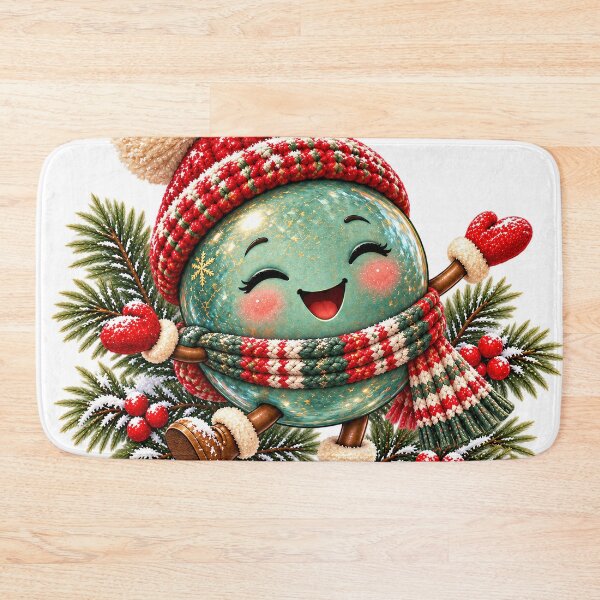 Item preview, Green Christmas Bauble - Jolly Christmas Winter Dance designed and sold by DoreenGehrkeArt.