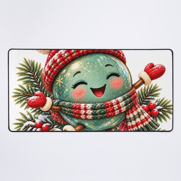 Item preview, Green Christmas Bauble - Jolly Christmas Winter Dance designed and sold by DoreenGehrkeArt.