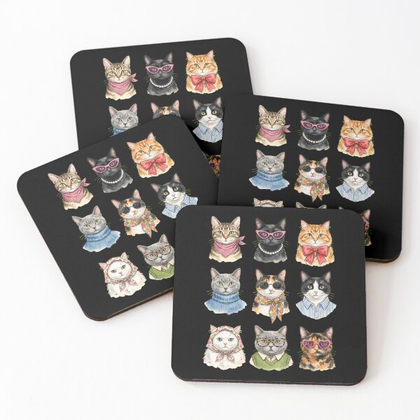 Item preview, Stylish Fashion Cats  designed and sold by dudelinart.
