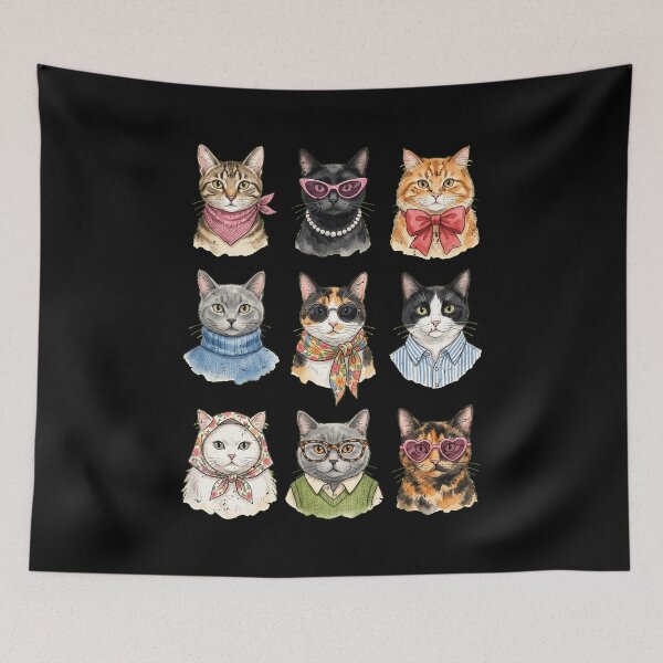 Item preview, Stylish Fashion Cats  designed and sold by dudelinart.