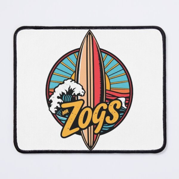 Item preview, Mr Zogs Circular Retro Surfboard and Wave | Vintage Surf Emblem designed and sold by MystiColo.