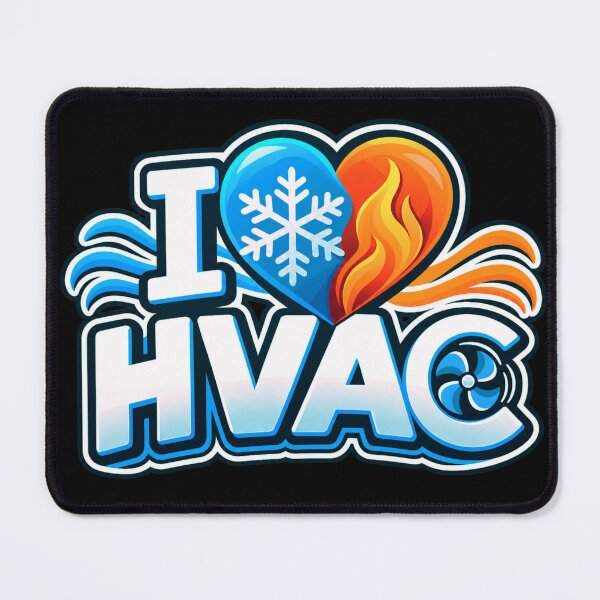 Item preview, I Love HVAC Heating and Cooling Technician Design designed and sold by RDproject.