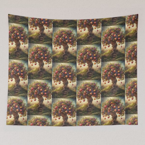 Item preview, Fruit Tree Harvest Illustration designed and sold by pinkal.