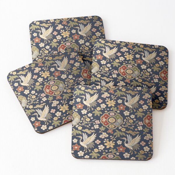 Item preview, Japanese Crane Blossom Pattern designed and sold by Sybille-Yates.