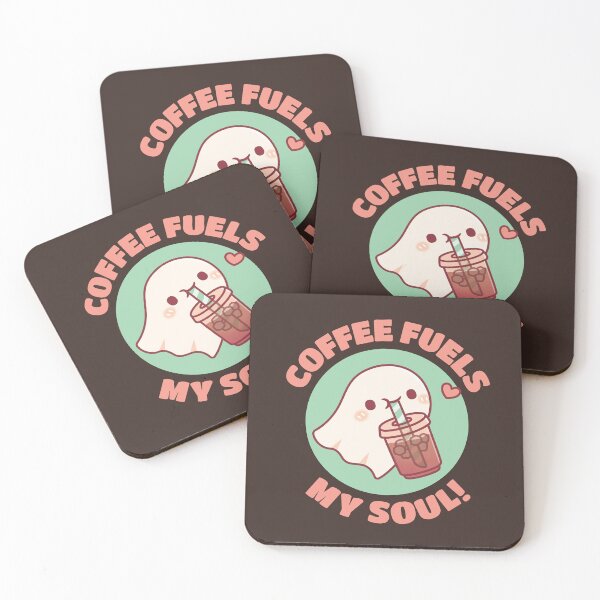 Item preview, Coffee Fuels My Soul Cute Ghost Loves Iced Coffee designed and sold by rustydoodle.