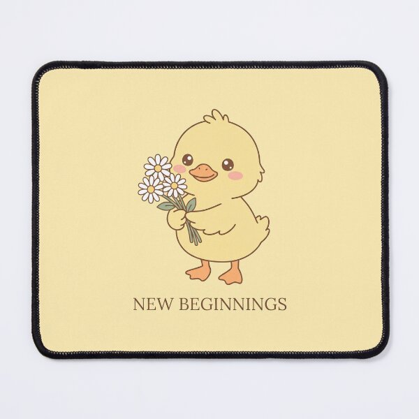 Item preview, Cute Duckling Holding Daisies New Beginnings designed and sold by Day1-TN.