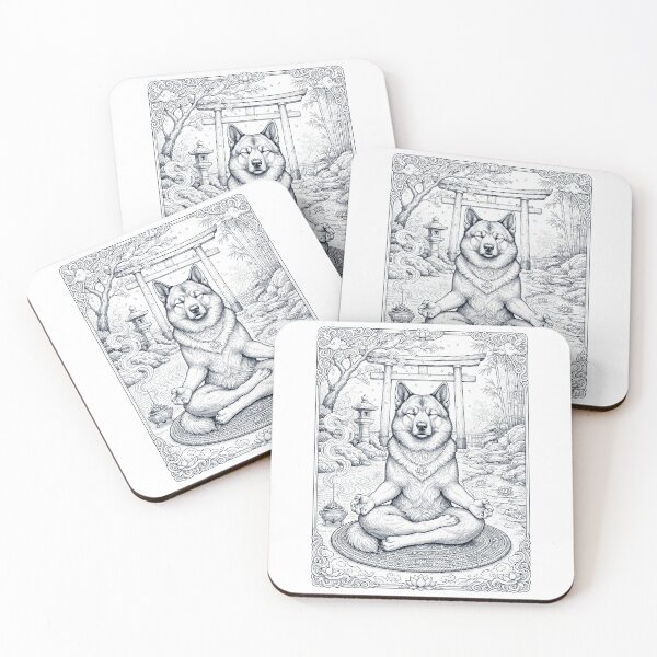 Item preview, Vintage Norwegian Elkhound Yoga Poses Funny Meditation Dog Mom Lover designed and sold by dian-rody-crest.