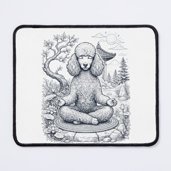 Item preview, Vintage Poodle Yoga Poses Funny Meditation Dog Mom Lover designed and sold by dian-rody-crest.