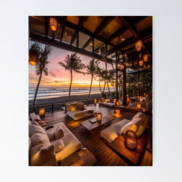 Item preview, Golden Hour Paradise - Tropical Oceanfront Luxury Escape designed and sold by nhk999.