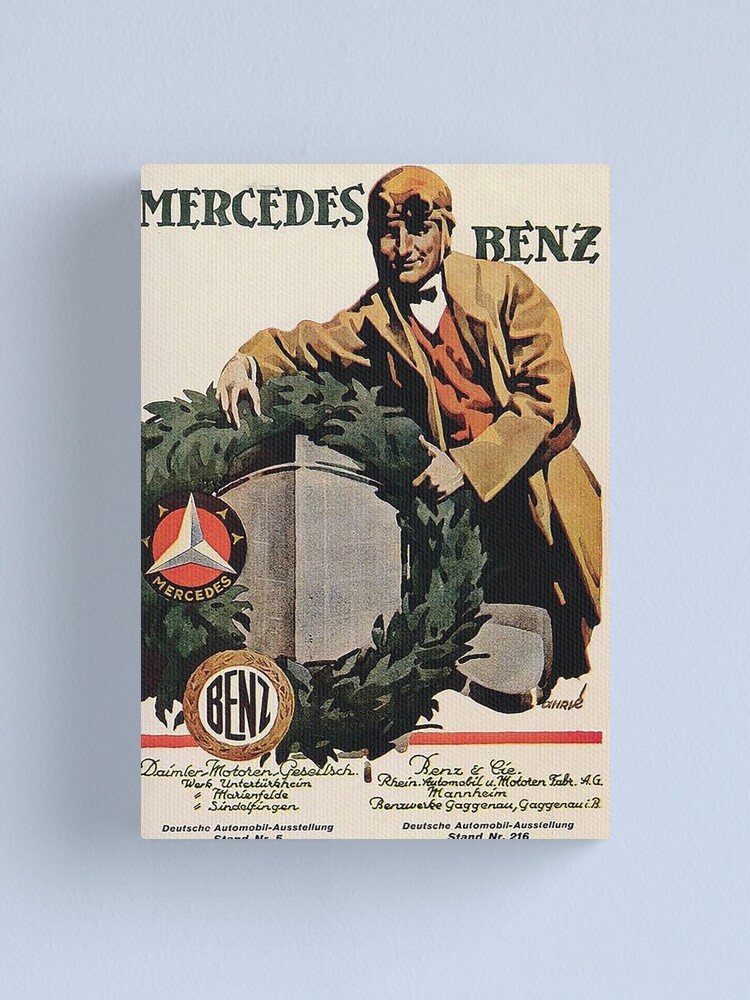 Alternate view of Benz and Daimler merger advertisement 1926 Canvas Print