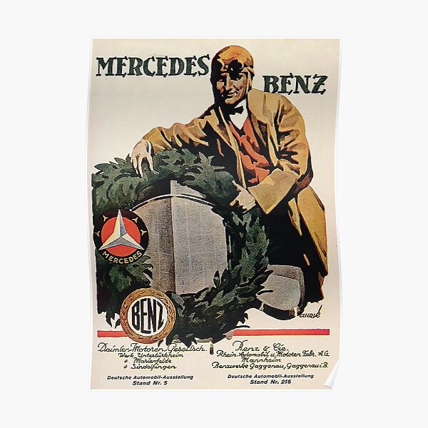 Benz and Daimler merger advertisement 1926 Poster