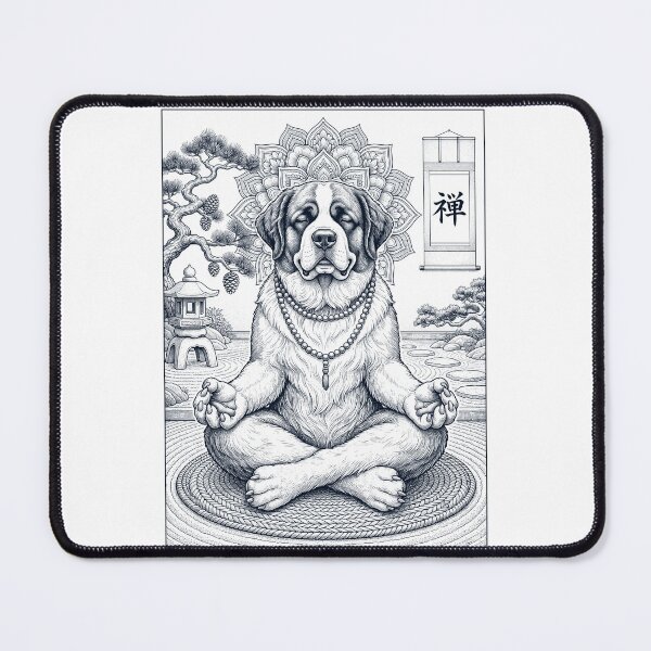 Item preview, Vintage Saint Bernard Yoga Poses Funny Meditation Dog Mom Lover designed and sold by dian-rody-crest.