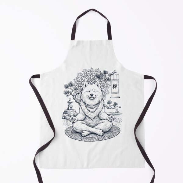 Item preview, Vintage Samoyed Yoga Poses Funny Meditation Dog Mom Lover designed and sold by dian-rody-crest.