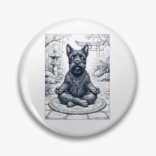 Item preview, Vintage Scottish Terrier Yoga Poses Funny Meditation Dog Mom Lover designed and sold by dian-rody-crest.