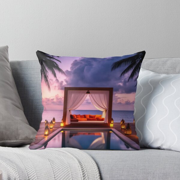 Item preview, Twilight Oasis - Tropical Infinity Pool Paradise Art designed and sold by nhk999.