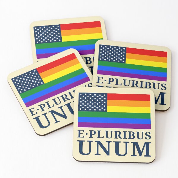 Item preview, Rainbow LGBTQ American Pride Diversity Flag Motto designed and sold by Digital Homestead.