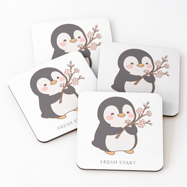 Item preview, Cute Penguin Holding Cherry Blossom Fresh Start designed and sold by Day1-TN.