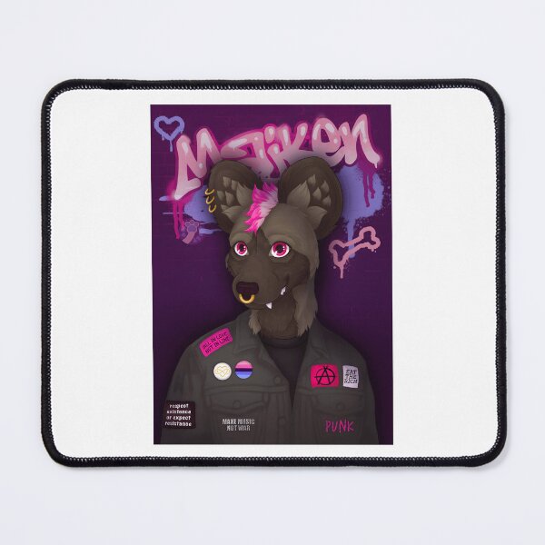 Item preview, Punk Hyena Portrait with Graffiti Background designed and sold by lcnsdjstrtrystd.