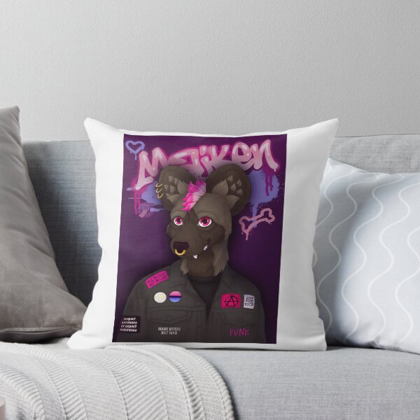 Item preview, Punk Hyena Portrait with Graffiti Background designed and sold by lcnsdjstrtrystd.
