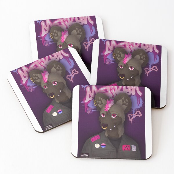 Item preview, Punk Hyena Portrait with Graffiti Background designed and sold by lcnsdjstrtrystd.