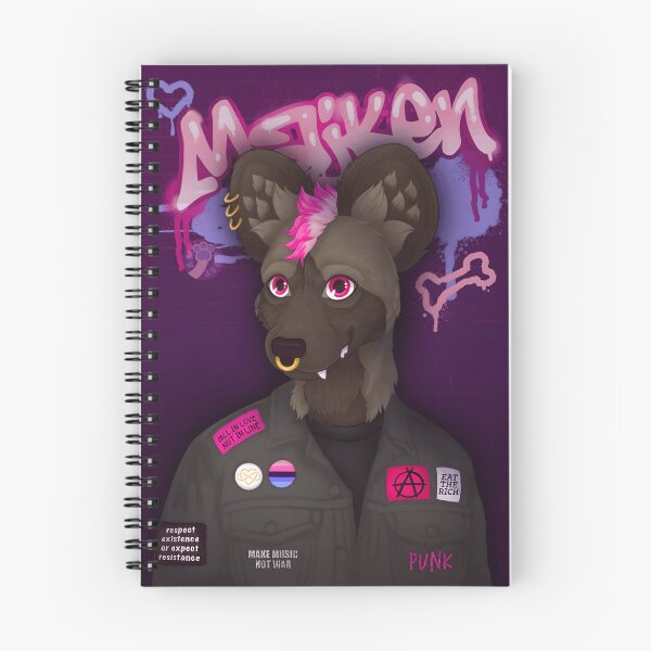 Item preview, Punk Hyena Portrait with Graffiti Background designed and sold by lcnsdjstrtrystd.