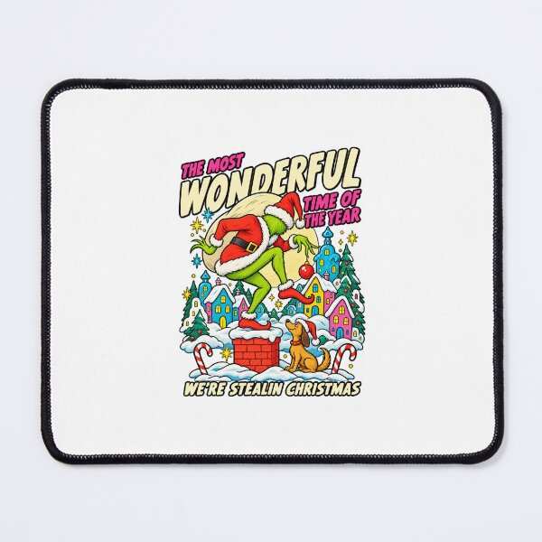 Item preview, Most Wonderful Time Stealing Christmas Green Holiday Thief designed and sold by EdenChampl.