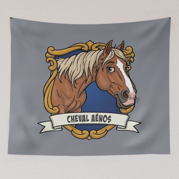 Item preview, The caricature of the horse Aenos in a coat of arms designed and sold by Cheval-de-coeur.