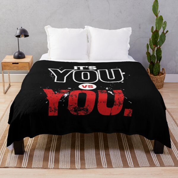 Item preview, It's You Vs You – Gym Workout Motivational Quote Typography Design designed and sold by Vibe-Vary.
