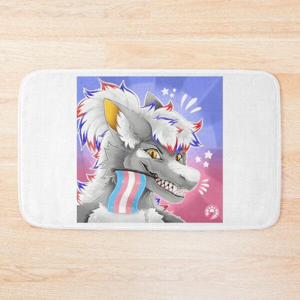 Item preview, Fierce Gray Anthro Wolf with Pride Flag designed and sold by lcnsdjstrtrystd.