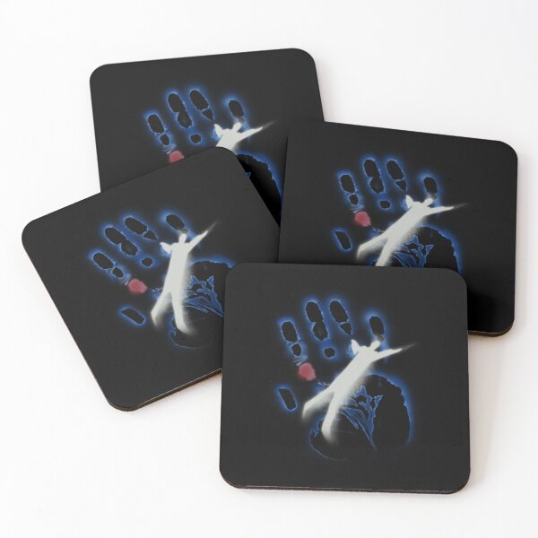 Item preview, Abstract Glowing Handprint Silhouette Art designed and sold by EmirHarbi12.