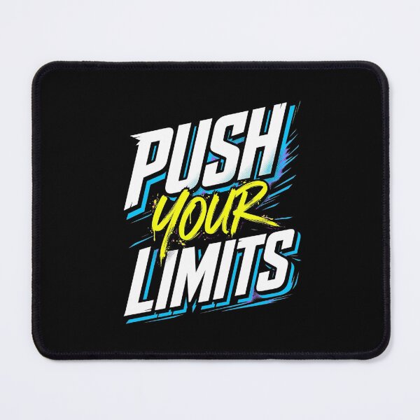 Item preview, Push Your Limits – High Energy Gym Workout Motivational Typography Design designed and sold by Vibe-Vary.