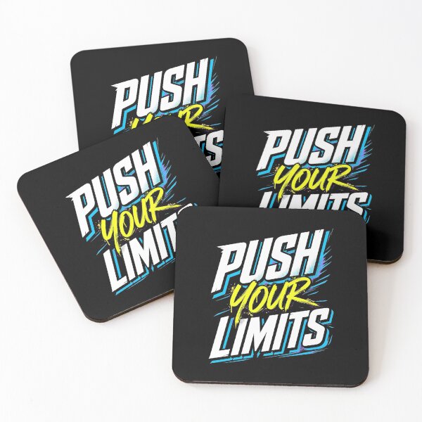 Item preview, Push Your Limits – High Energy Gym Workout Motivational Typography Design designed and sold by Vibe-Vary.