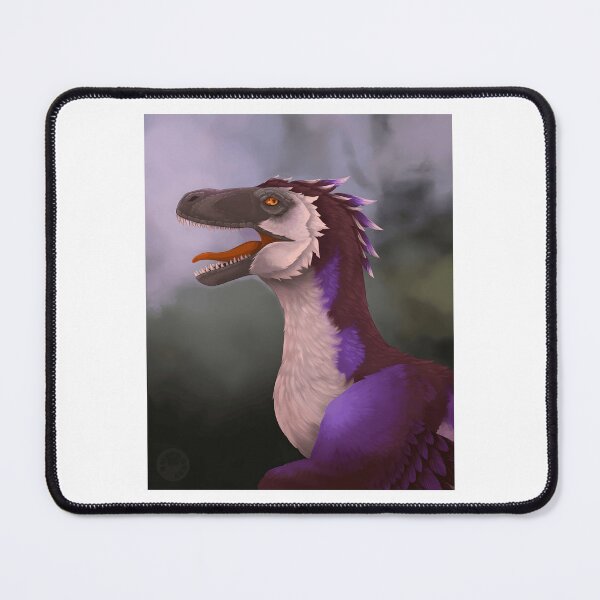 Item preview, Profile of a Feathered Dinosaur with Purple Plumage designed and sold by lcnsdjstrtrystd.