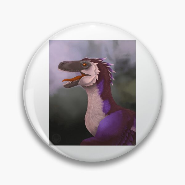 Item preview, Profile of a Feathered Dinosaur with Purple Plumage designed and sold by lcnsdjstrtrystd.