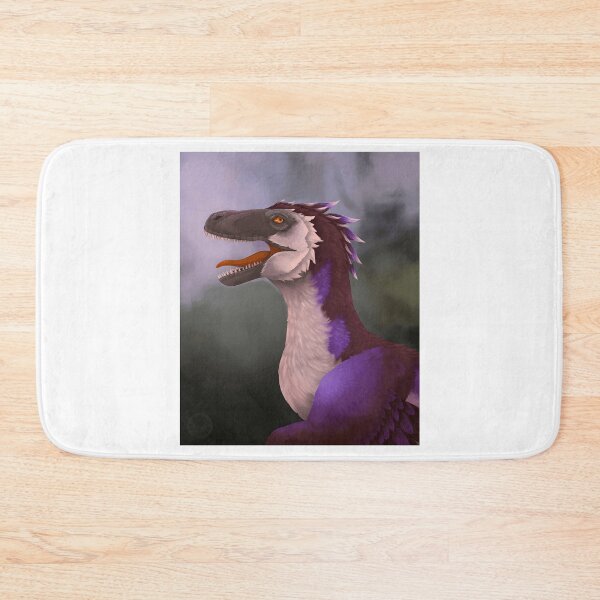 Item preview, Profile of a Feathered Dinosaur with Purple Plumage designed and sold by lcnsdjstrtrystd.