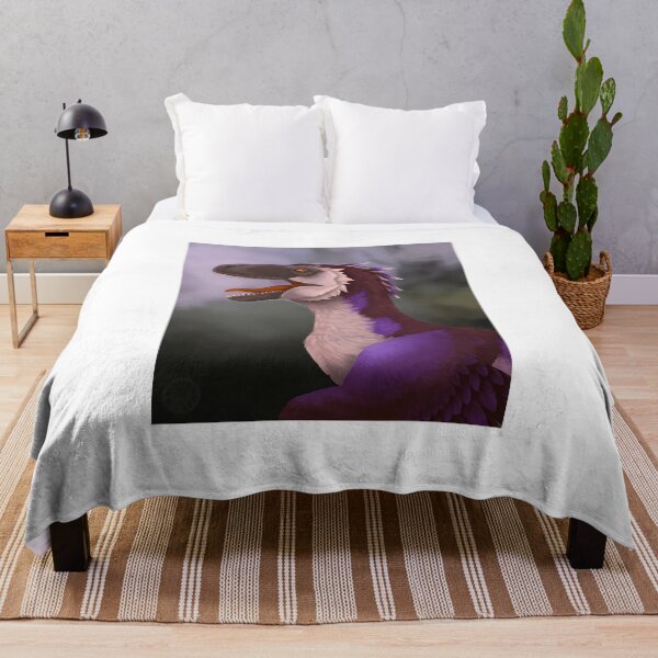 Item preview, Profile of a Feathered Dinosaur with Purple Plumage designed and sold by lcnsdjstrtrystd.