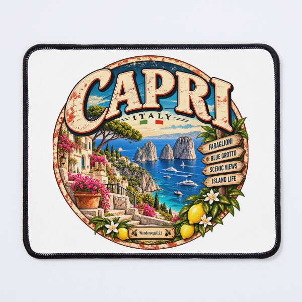 Item preview, Capri Italy – Faraglioni Blue Grotto & Mediterranean Sea designed and sold by Wandervogel123.