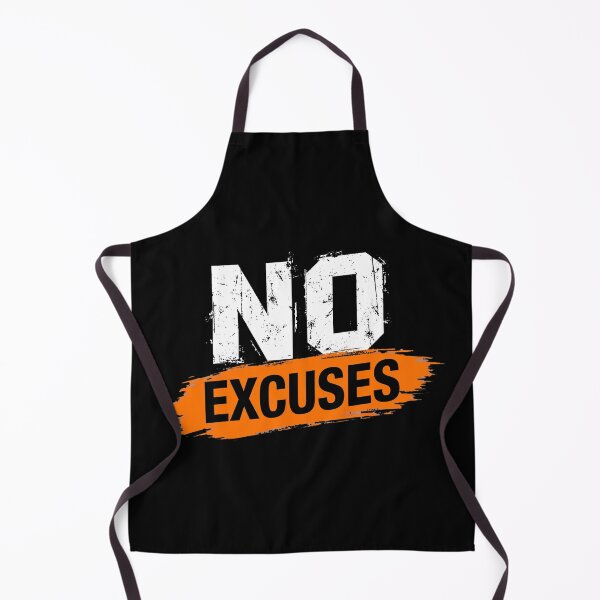 Item preview, No Excuses – Gym Workout Motivational Grunge Typography Design designed and sold by Vibe-Vary.