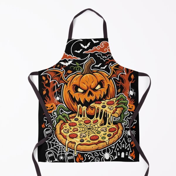 Aperçu de l'œuvre Pizza d'Halloween à la mozzarella, humour effrayant, nourriture créée et vendue par playloud.