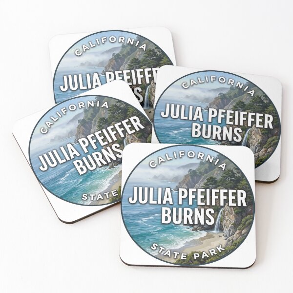 Item preview, Julia Pfeiffer Burns State Park California Foggy Morning Round Badge Sticker designed and sold by DetourDgn.