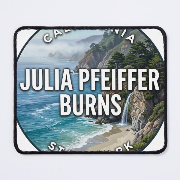 Item preview, Julia Pfeiffer Burns State Park California Foggy Morning Round Badge Sticker designed and sold by DetourDgn.