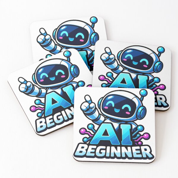 Item preview, AI Beginner Cute Robot Artificial Intelligence Learning Design designed and sold by RDproject.