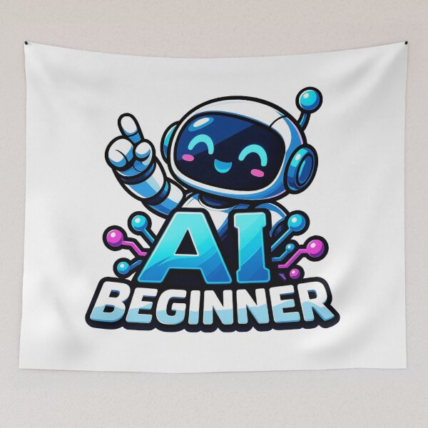 Item preview, AI Beginner Cute Robot Artificial Intelligence Learning Design designed and sold by RDproject.