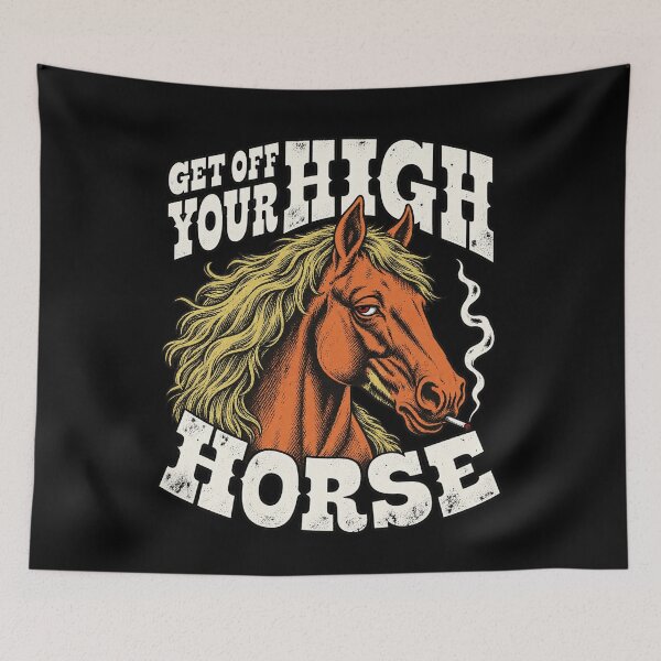 Item preview, Get Off Your High Horse Funny Western Pun Vintage Art designed and sold by SEINENGAPPI19.