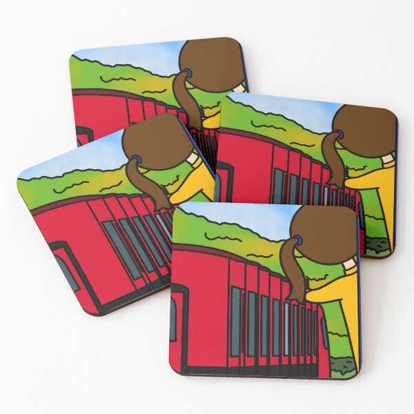 Item preview, Person Watching a Red Train in Nature designed and sold by fibiiistd.