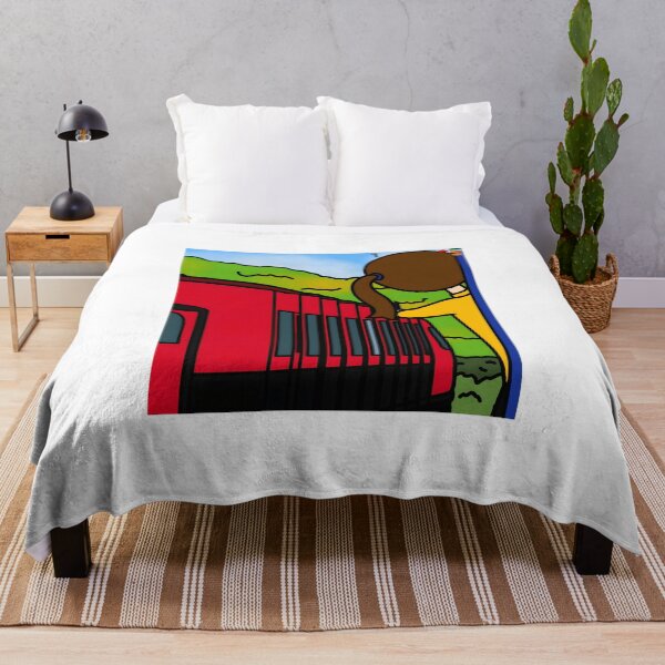 Item preview, Person Watching a Red Train in Nature designed and sold by fibiiistd.