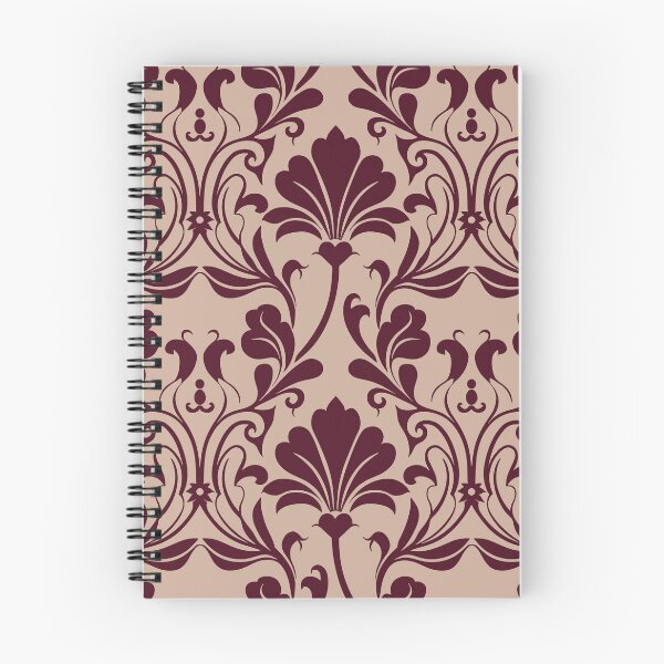 Item preview, Burgundy Tan Damask Floral Seamless Pattern designed and sold by ​Jyoti Digital Artist.
