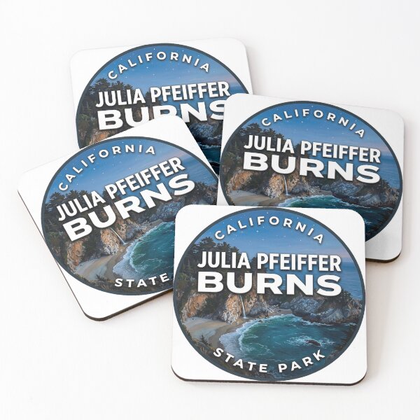 Item preview, Julia Pfeiffer Burns State Park California Blue Hour Round Badge Sticker designed and sold by DetourDgn.