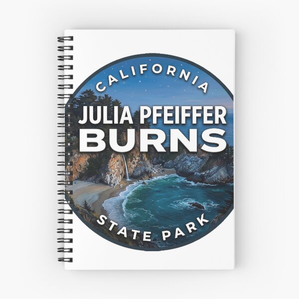 Item preview, Julia Pfeiffer Burns State Park California Blue Hour Round Badge Sticker designed and sold by DetourDgn.