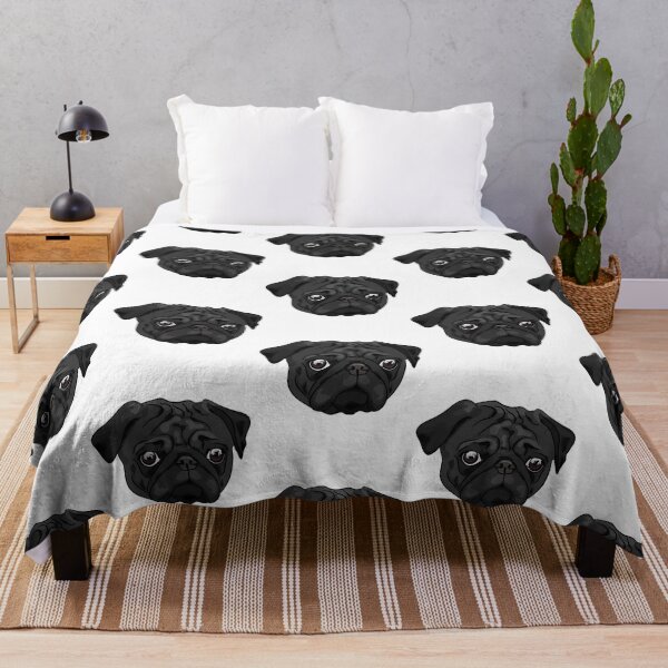 Item preview, Cute Black Pug Portrait designed and sold by martinmatale.